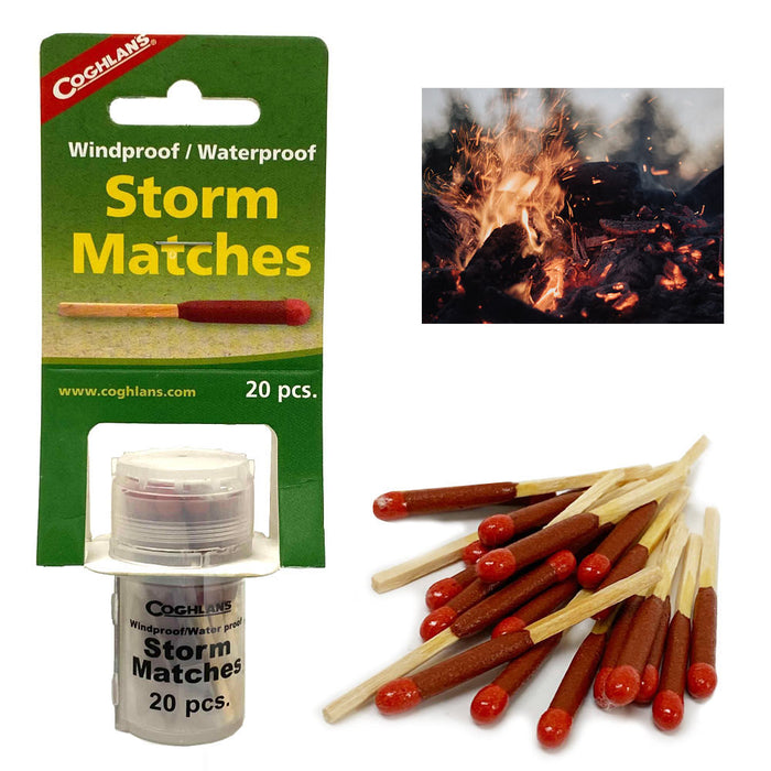 20 Pcs Storm Matches Waterproof Stormproof Coghlans Windproof Survival Emergency