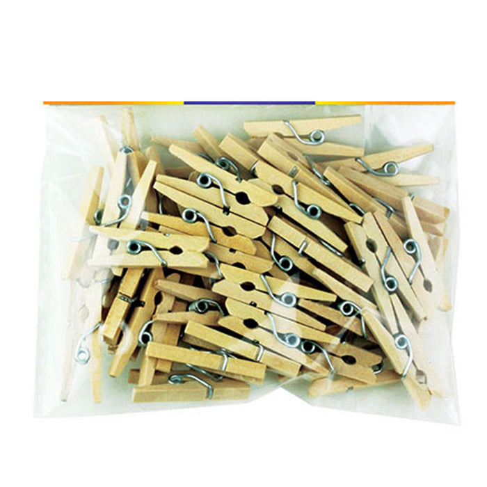 150 Pc Mini Craft Clothespins Wood 1" Small Arts Tan Color Clothes Pins Crafts