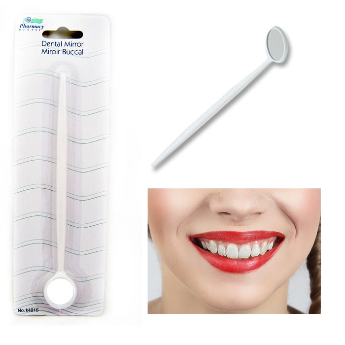 6 Dental Mirror Clean Teeth Mouth Bucal Instrument Handle Laryngeal Dentist