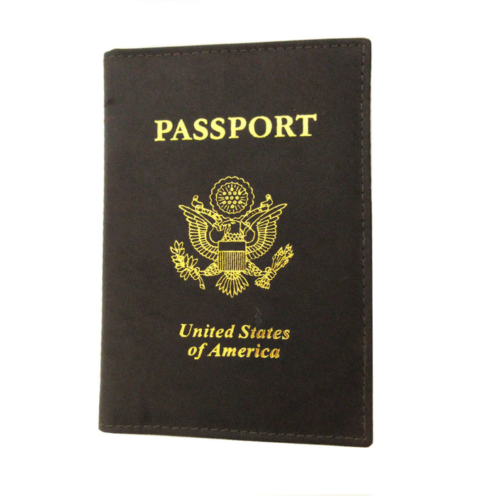 1 Genuine Leather Passport Case Slim USA Cover Holder Travel ID Card RFID Block