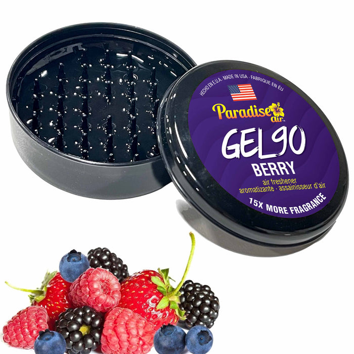 2 Pc Paradise Gel Air Freshener 90 Days Lasting Aroma Car Fragrance Scent Berry