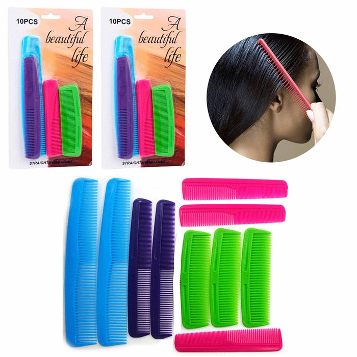 20pc Plastic Comb Set Assorted Hair Styling Hairdressing Salon Barbers Men Women