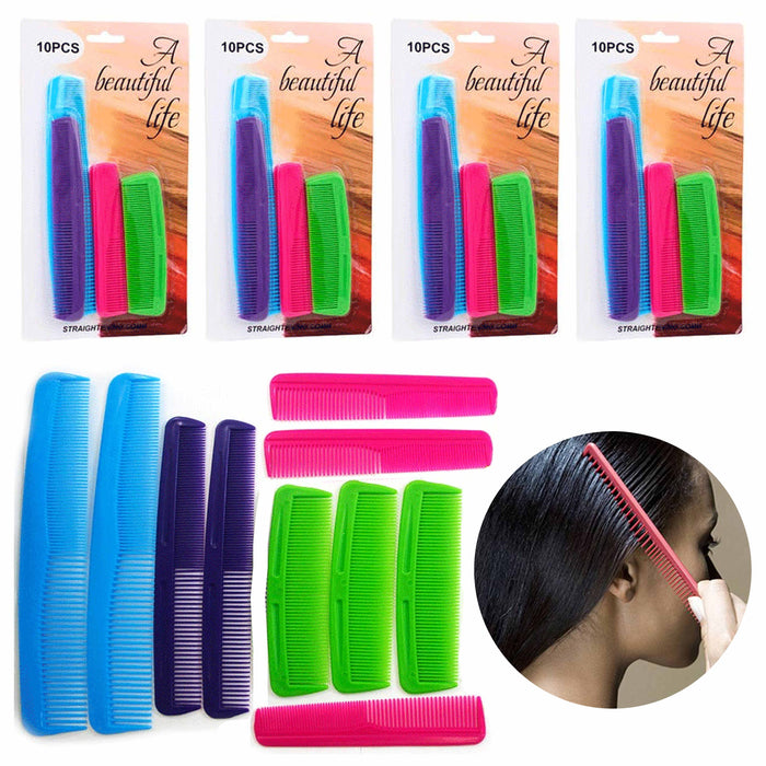 40 Pc Assorted Hair Comb Set Hairdressing Salon Barbers Brush Styling Men Women