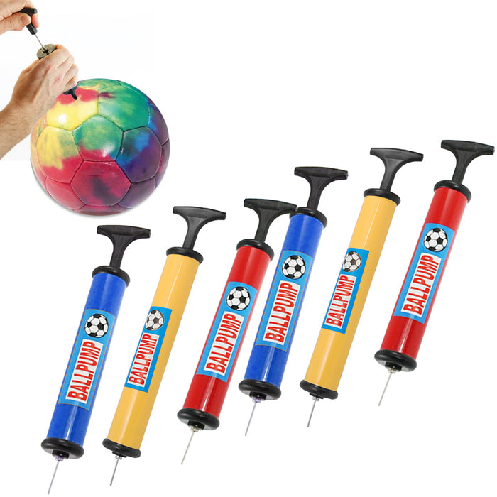 6 Ball Pump Handheld Air Inflator Needle Basketball Soccer Volleyball Balloon