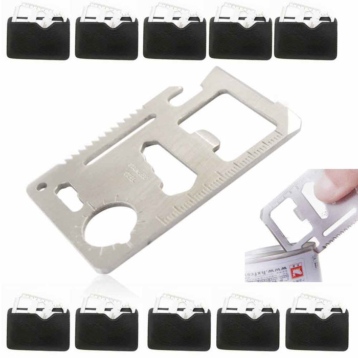 10 Credit Card Folding Knife Black Pocket Wallet Razor Sharp Survival Camping