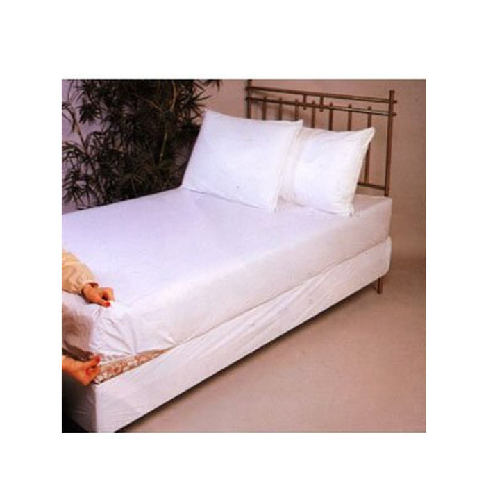 Twin Size Bed Mattress Cover Plastic White Waterproof Fitted Protector Mite Dust