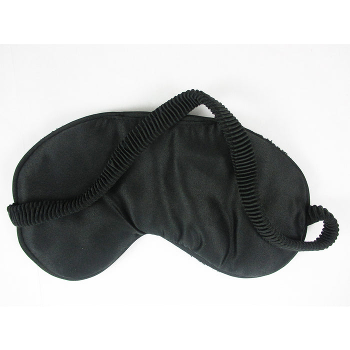 2 Plush Sleep Eye Mask Silk Travel Shades Blindfold Sleeping Cover Black New  !