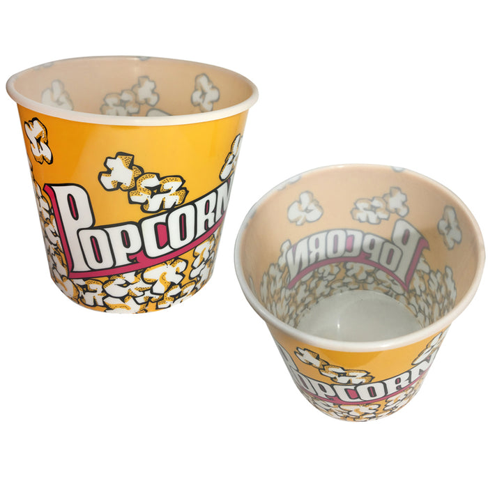 1 PC Retro Style Reusable Popcorn Bowl Plastic Container Movie Theater Bucket 7" Tall