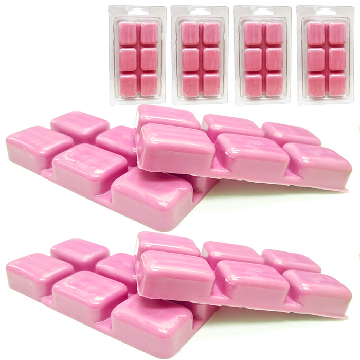 4Pk Rose Scent Wax Melts Tart Cubes Candle Warmer Fragrance Aroma Therapy 2.47oz