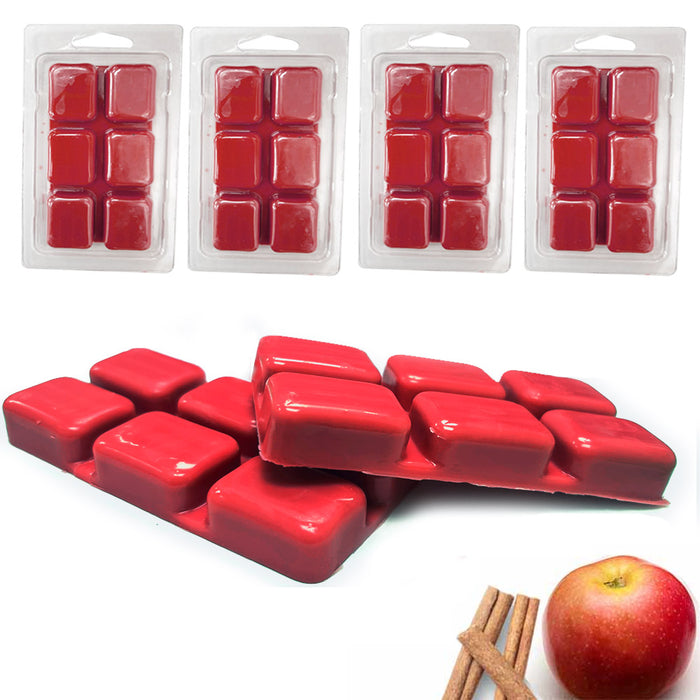 4 Pk Cube Apple Cinnamon Wax Melts Candle Warmers Fragrance 2.47oz Aroma Therapy