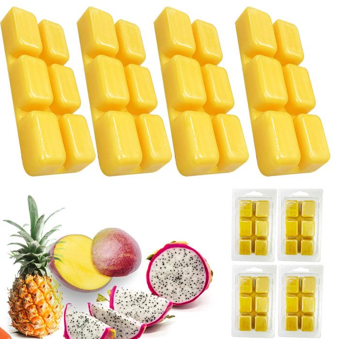 4pk Tropical Delight Wax Cubes Melts 4hr Maximum Scent Aroma Therapy Gift 24pc