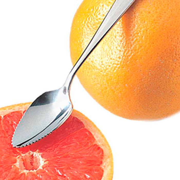 4 Grapefruit Long Spoon Thick Stainless Steel Serrated Edge Dessert Cirtus Fruit