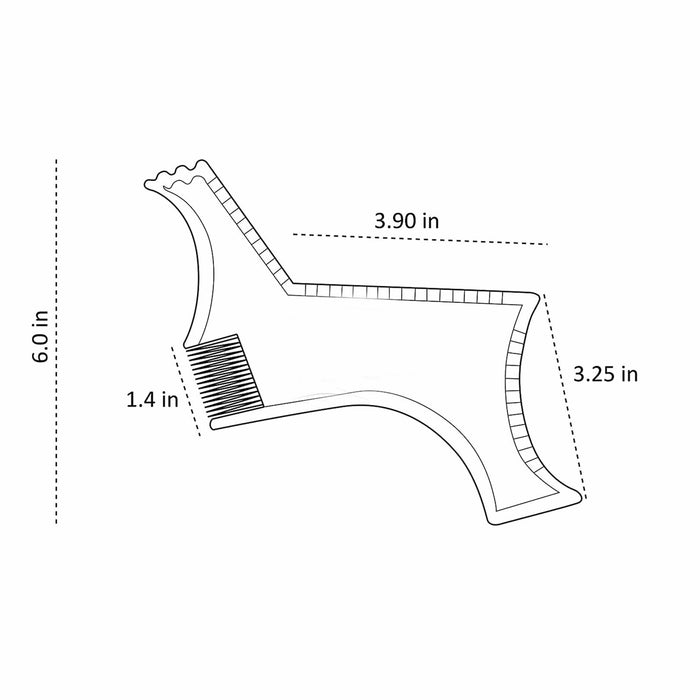1 Multi-Line Men Beard Shaping Tool Trimming Shaper Template Comb Goatee Lineup