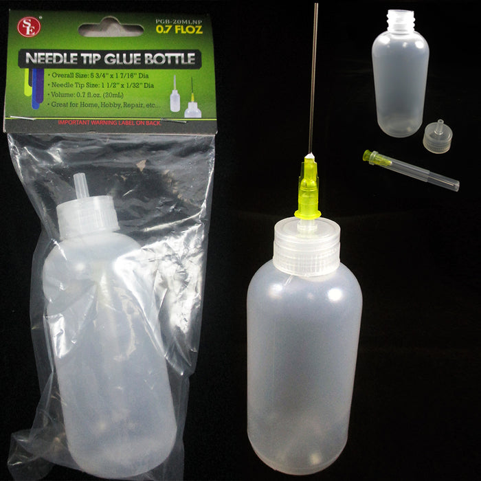 4 Needle Tip Plastic Bottle Dispenser Oil Solvent Ink Applicator Dropper 0.7 Oz