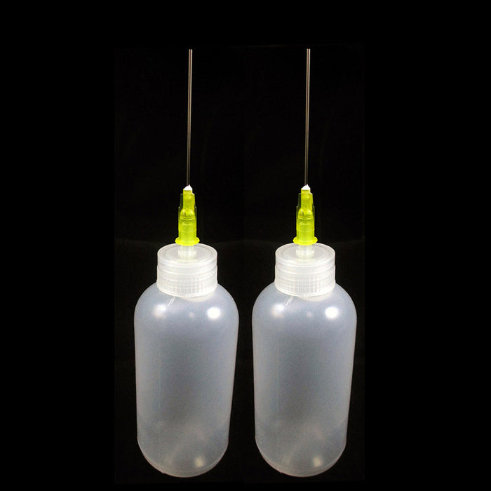 2 Needle Tip Bottle Liquid Flux Dispenser Oil Solvent Applicator Dropper 0.7 Oz