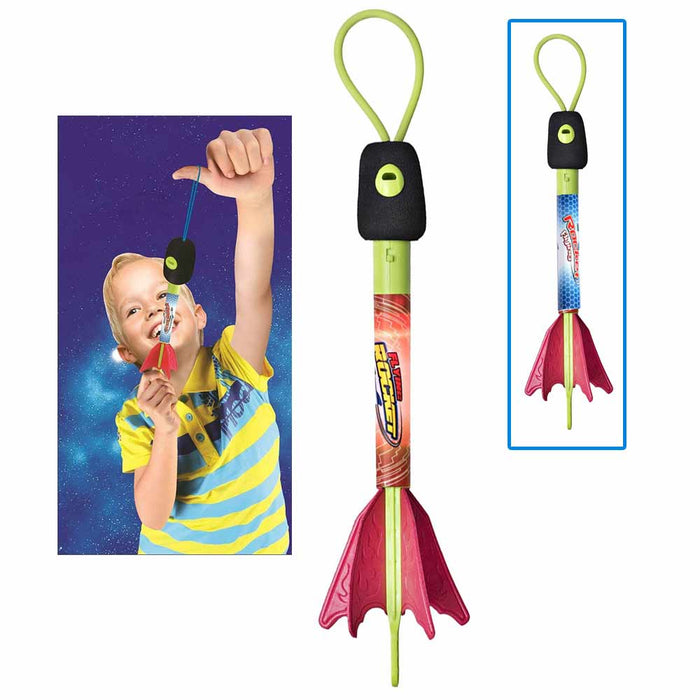 1 Pc Light Up Sling Shot Foam Finger Rockets Slingshot Copters Fun Catapult Toy