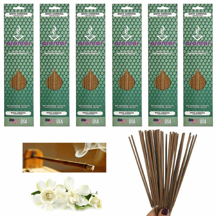 120 White Gardenia Incense Sticks Fragrance Aroma Therapy Concentrated Scents