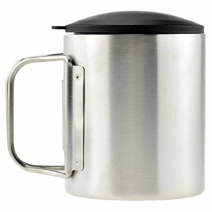 1 Double Wall Stainless Steel Mini Cup Mug Drinking Coffee Camp Travel Lid 7.4oz