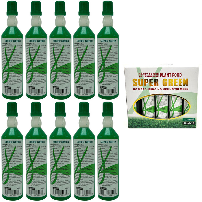 10pk Lucky Green Plant Food Liquid Fertilizer Flowers Feed Grow Water Soluble