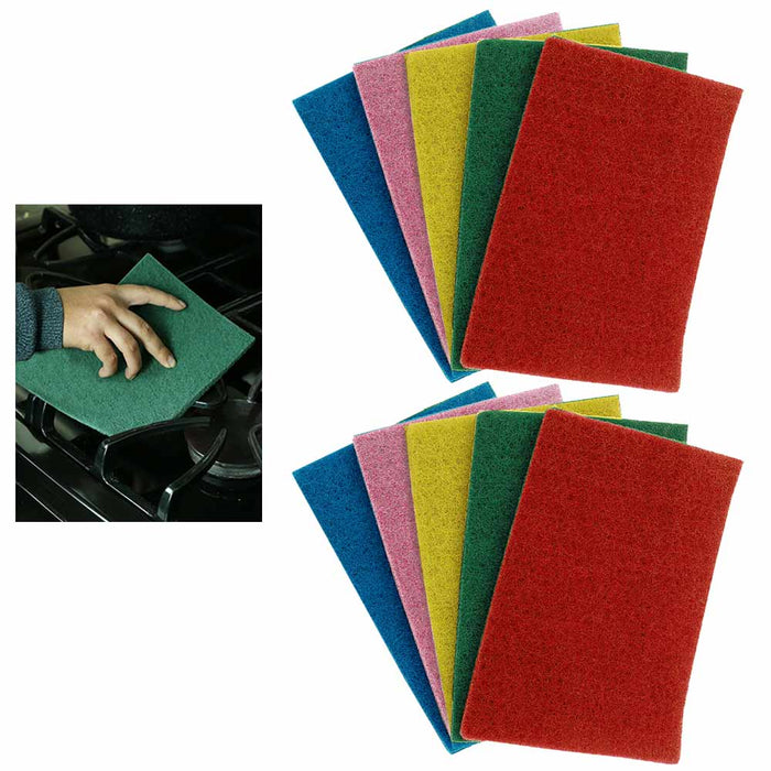 10Pc Jumbo Scouring Pads Sponge Kitchen Wash Dishes Cleaner Scour Scrub Cleaning