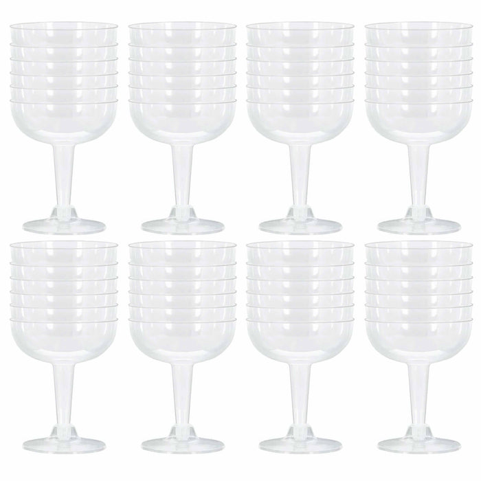 48 Clear Plastic Martini Glasses Champagne Coupe Disposable Flute Cocktail 4oz