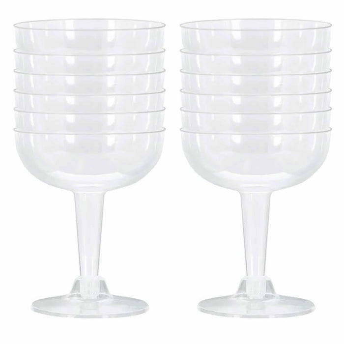 12 Pc Champagne Coupe Plastic Glasses Clear Disposable Flute Wedding Party 4oz