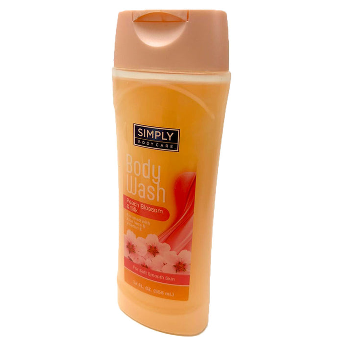 2 Moisturizing Body Wash Aloe Vitamin E Peach Blossom Silky Shower Gel Soap 12oz