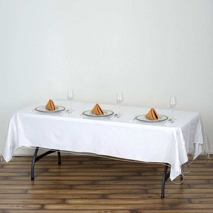 1 Clear Transparent PVC Tablecloth Table Protector Waterproof Covering 60X90