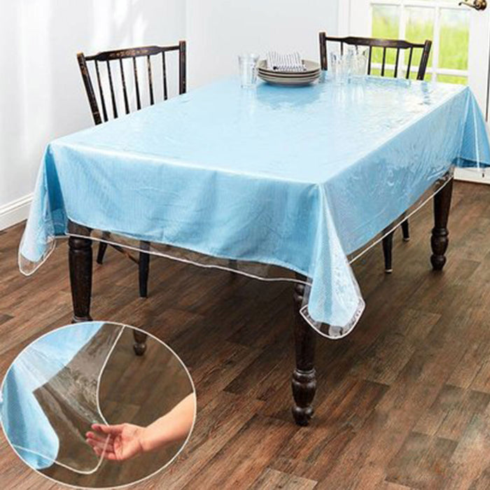 1 Clear Transparent PVC Tablecloth Table Protector Waterproof Covering 60X90