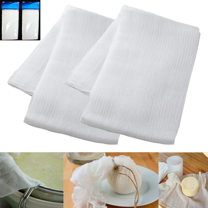 2 Sq Yard Cheesecloth White Gauze Fabric Kitchen Cheese Cloth Bleach Cotton New