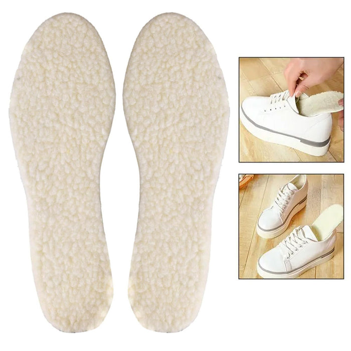 3 Pairs Unisex Winter Warm Thick Fleece Fluffy Shoe Insoles Foam Pads Cut Insert