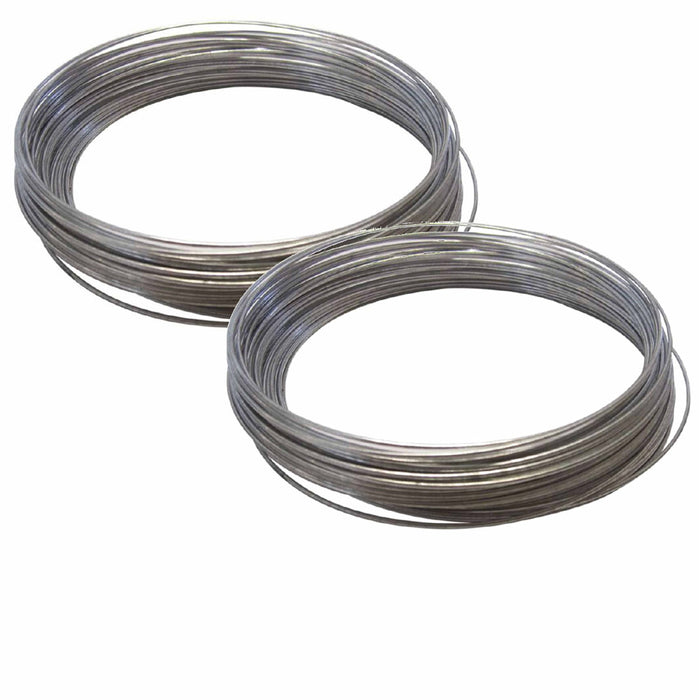 2 Rolls 14-Gauge Galvanized Steel Wire Rope 32.8ft Each Cord Welded Garden Fence