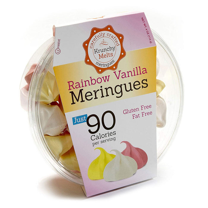 Rainbow Vanilla Meringues Cookies Gluten Free Fat Free Low Calorie Snack Treats