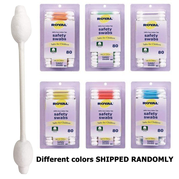 640 Ct Safety Swabs Double Tip Pure Cotton Makeup Applicator Baby Ear Children