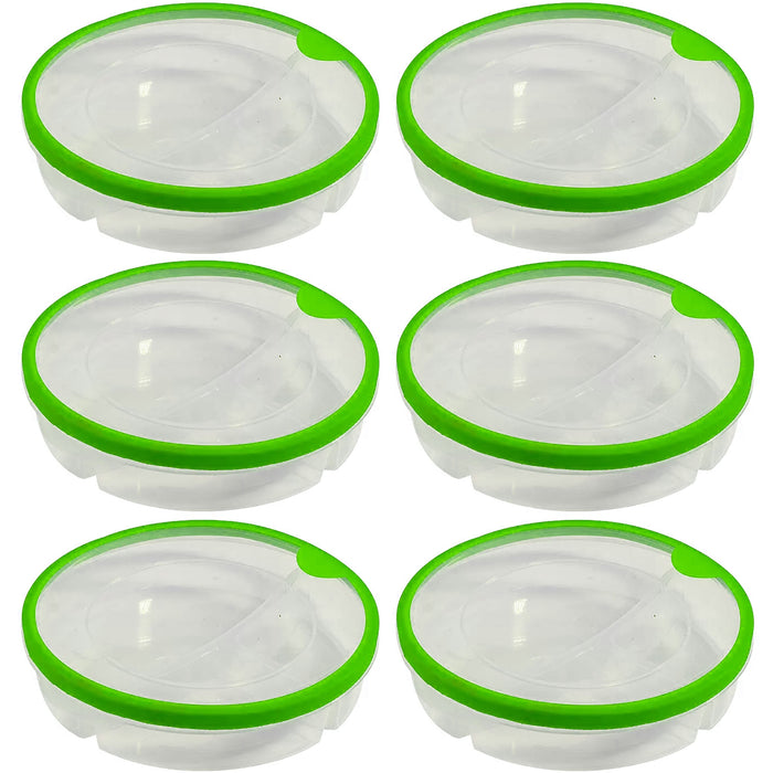 6 Sets Microwave Dish Food Meal Prep Storage Container 3 Section Divided Plate