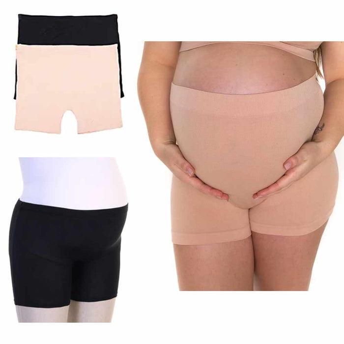 2 Pc Maternity Shorts Modal Panties Over Bump Underwear Pregnancy Tummy S/M