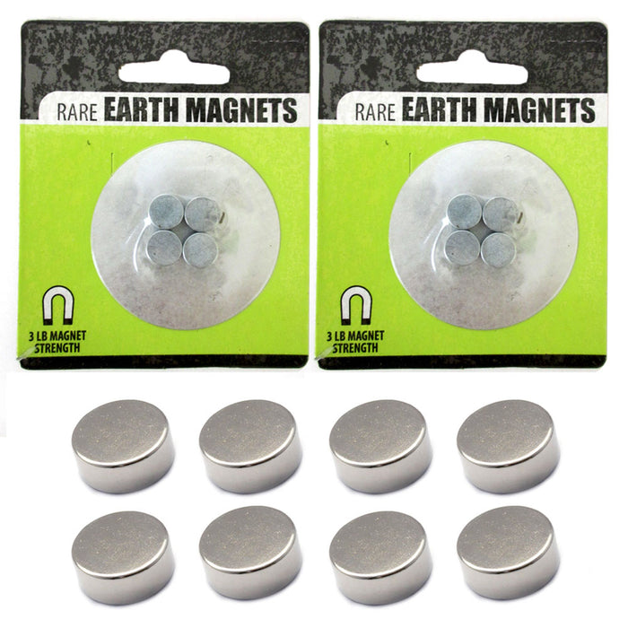 8 Rare Earth Magnets Super Strong Disc Neodymium Round 3/8 5 mm 3 Lbs Strength