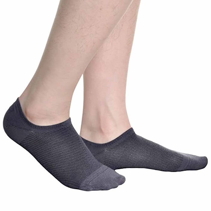 6 Pairs Men Women No Show Socks Non Slip Grip Cotton Ankle Low Cut Assorted 9-11