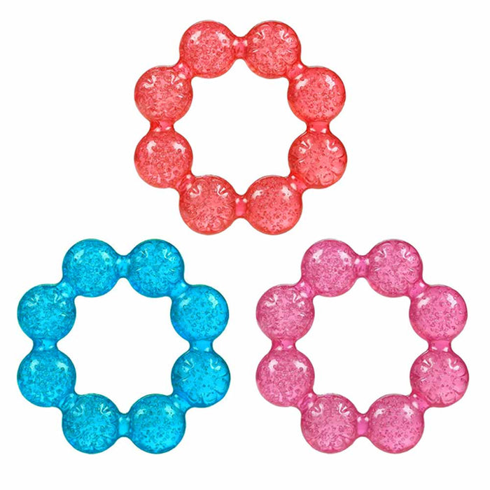 1 Pc Baby Teething Ring Water Filled Teether Chewing Toy BPA Free Soothing Gums