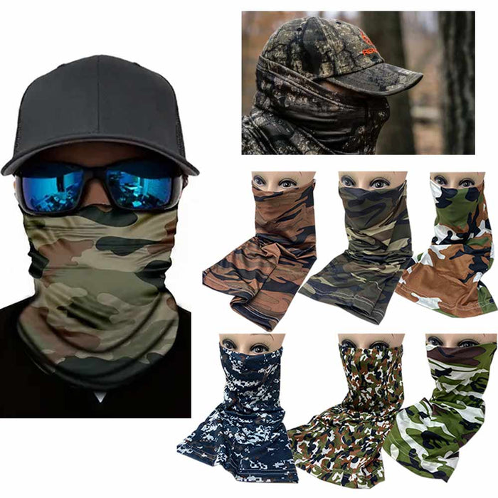 1 Pc Camo Cooling Neck Gaiter Face Scarf Sun Shield Balaclava Bandana Headband