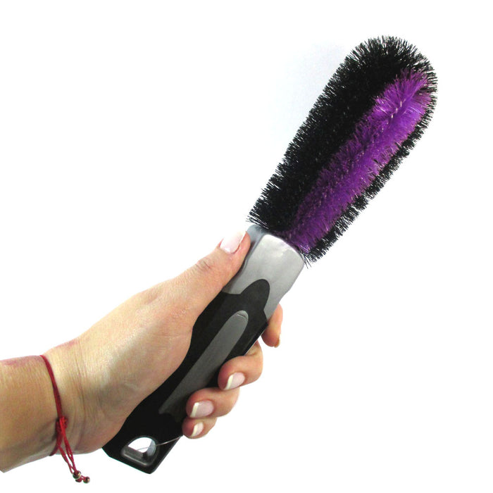 2 Pack Car Wheel Brush Easy Reach Rim Detailing Brush Soft Bristle Auto Tire