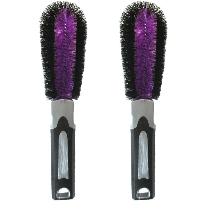 2 Pack Car Wheel Brush Easy Reach Rim Detailing Brush Soft Bristle Auto Tire