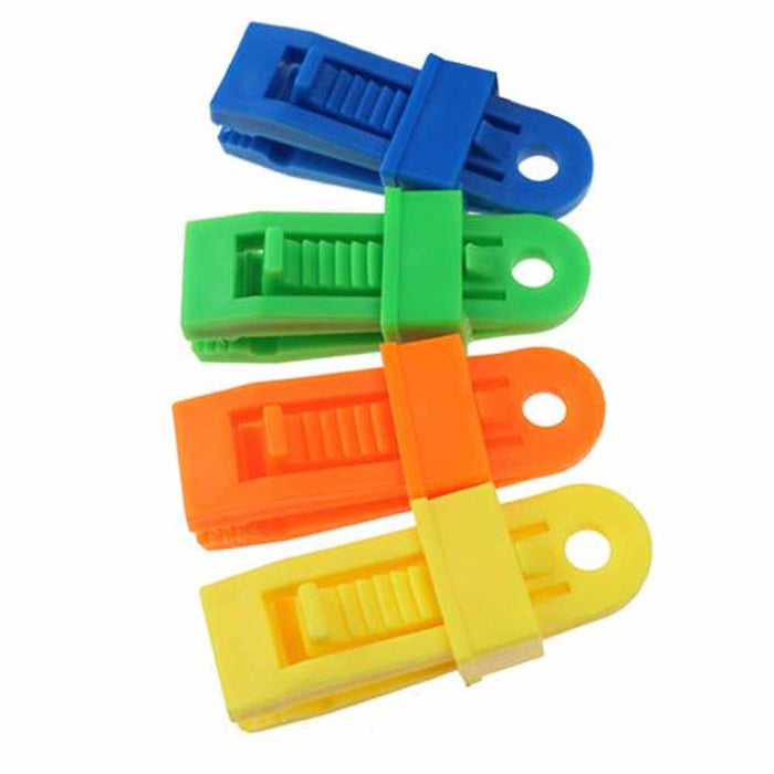 12 Pc Tent Awning Tarp Clamp Set Plastic Clip Hangers Survival Emergency Grommet