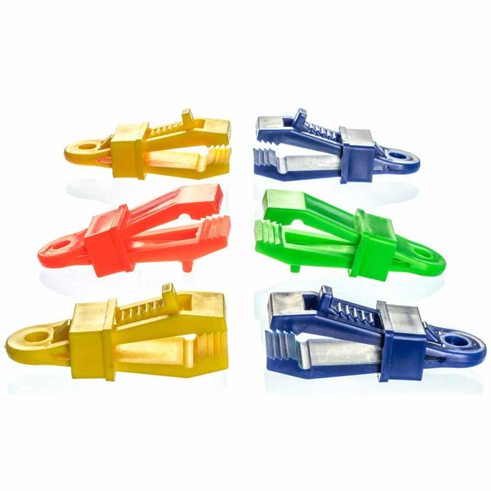 12 Pc Tent Awning Tarp Clamp Set Plastic Clip Hangers Survival Emergency Grommet