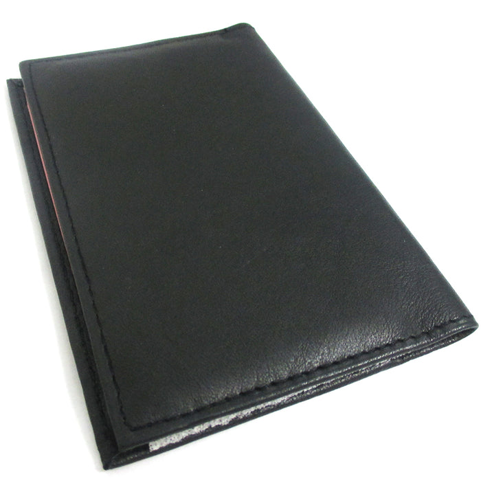 Australia Genuine Leather Passport Cover Holder Black Wallet Case Card Protector