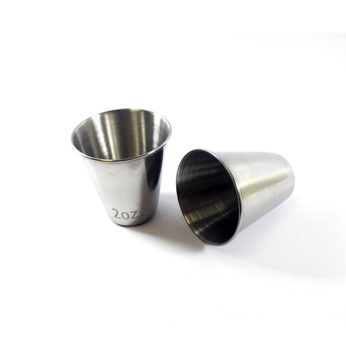 12 Pc Stainless Steel Shot Glass Set 2 Oz Cup Bar Drinking Shots Party Bartender