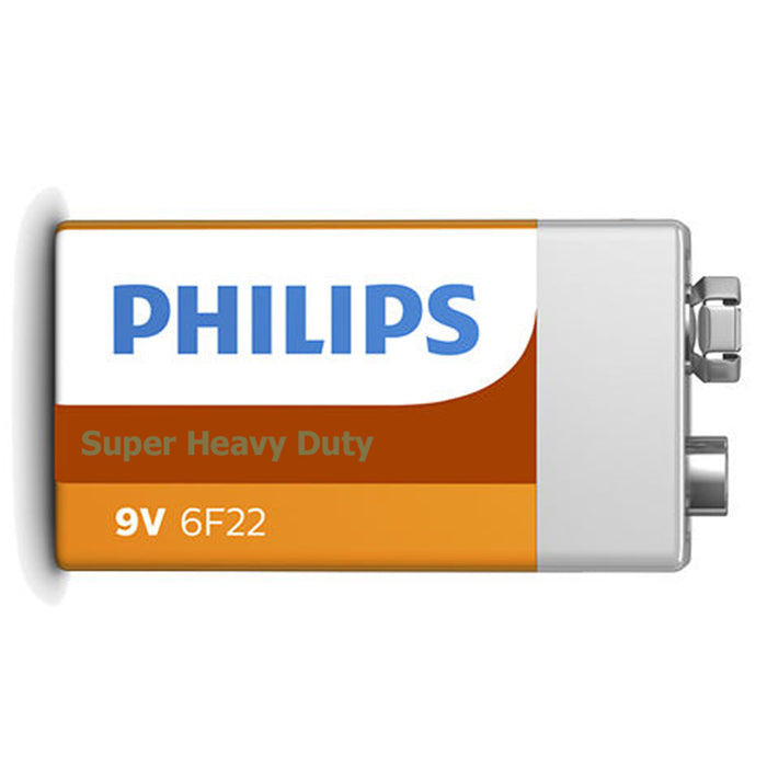 8 x 9 Volt 9V Philips Super Heavy Duty Batteries Battery 6F22 Toy Alarm Exp 2022