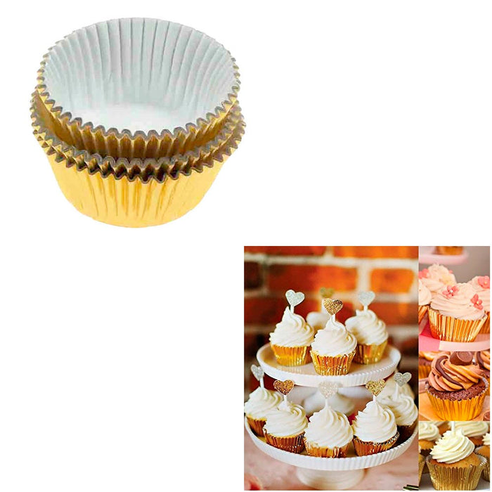 1500 Gold Foil Baking Cups Liners Baking Cake Candy Cookie Cupcakes Decorations