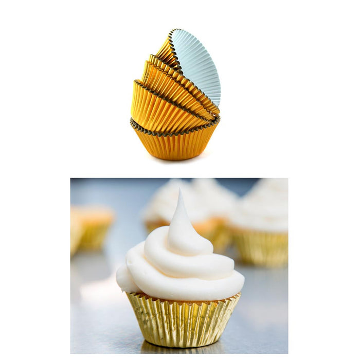 1000 Mini Foil Gold Baking Cups Cupcake Muffin Liners Bake Pastry Party Samplers