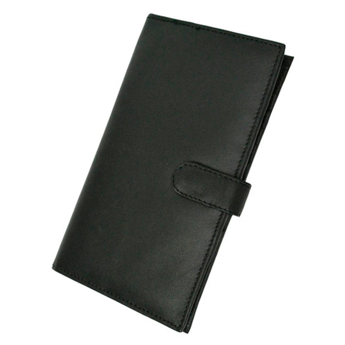 RFID Mens Bifold Wallet Long Leather Purse Cash Credit Card Check Book Holder BK